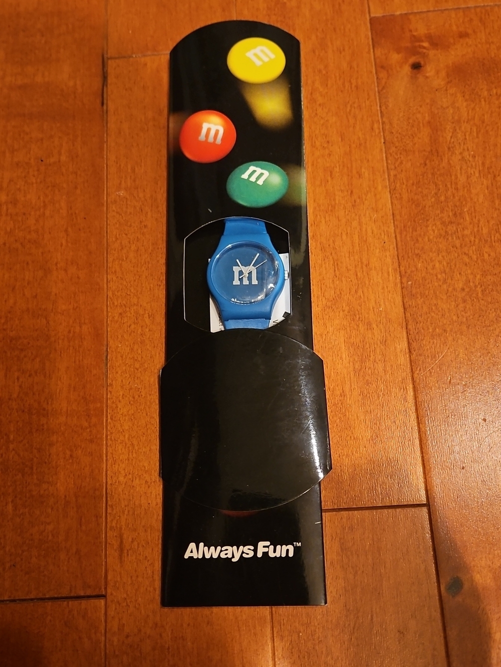 NEW M&M'S Blue Plastic Watch Band with White "m" Logo